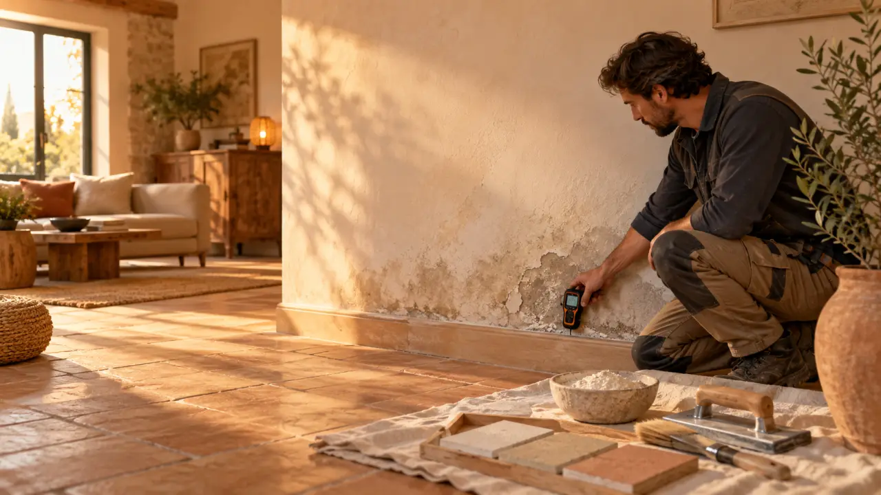 Enduit pour mur humide : traitez la cause avant de choisir un revêtement respirant