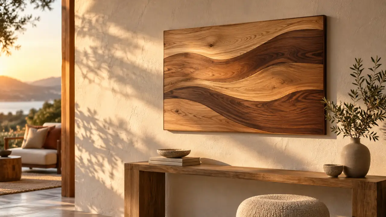 Tableau en bois : la matière qui réchauffe un mur sans l’alourdir